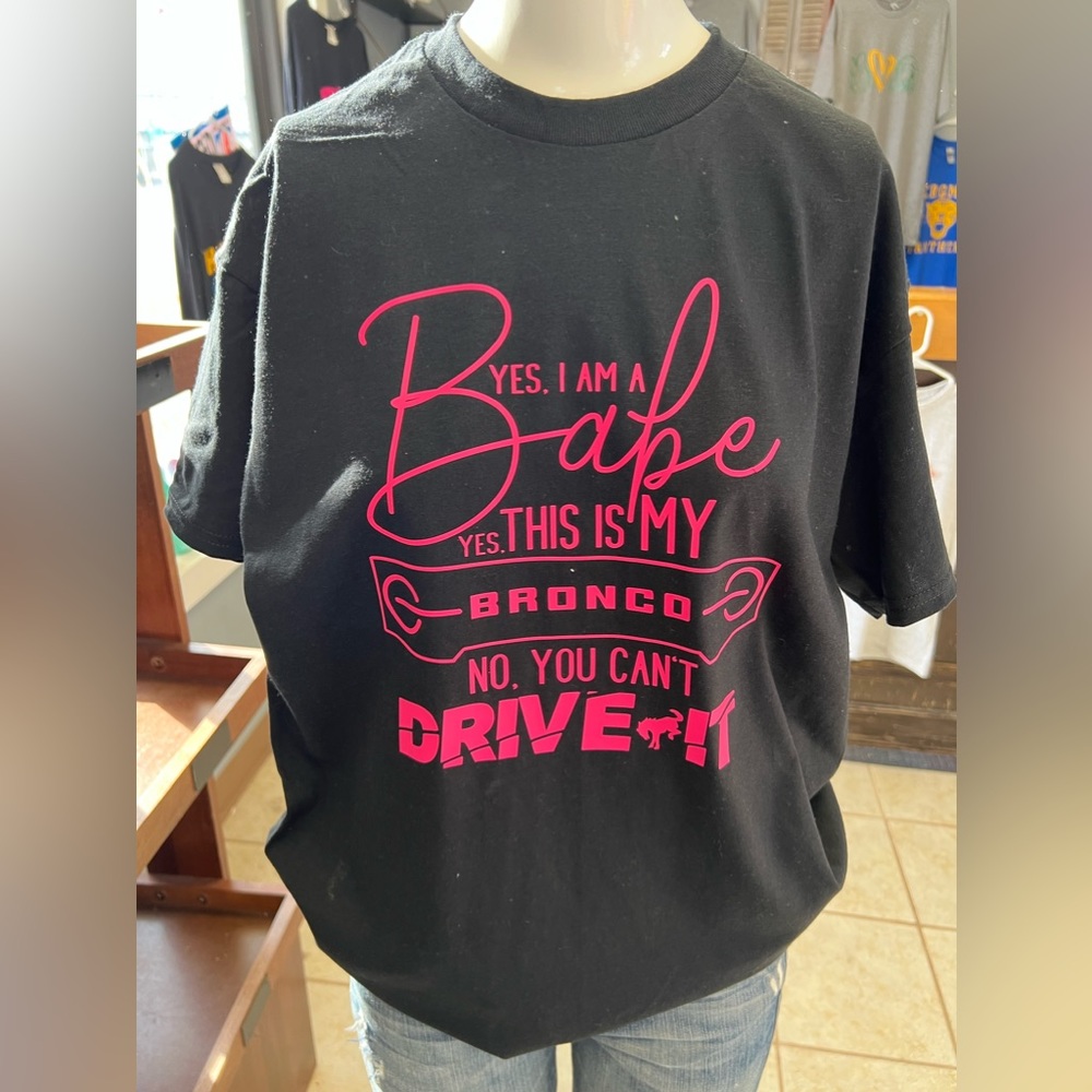 Brand new unisex T-shirt bronco babe